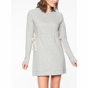Athleta Studio Cinch Sweatshirt Dress - Heather Grey